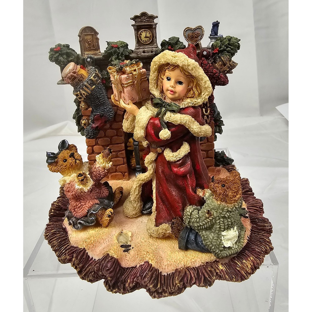 Boyds Bears Yesterdays Child Dollstone Sandra Claus Christmas Morning 3528-1